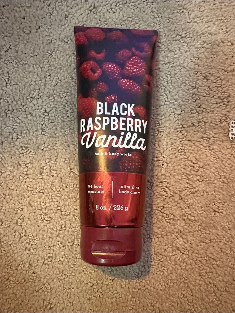 Bath & Body Works Black Raspberry Vanilla Body Cream - Red